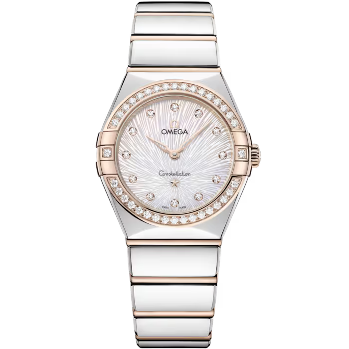 Omega Constellation White Dial Steel ‑ Sedna™ Gold Bracelet 28 mm 131.25.28.60.55.003