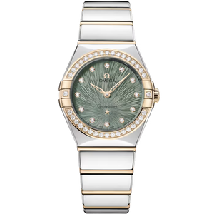 Omega Constellation Green Dial Steel ‑ Moonshine™ Gold Bracelet 28 mm 131.25.28.60.60.001