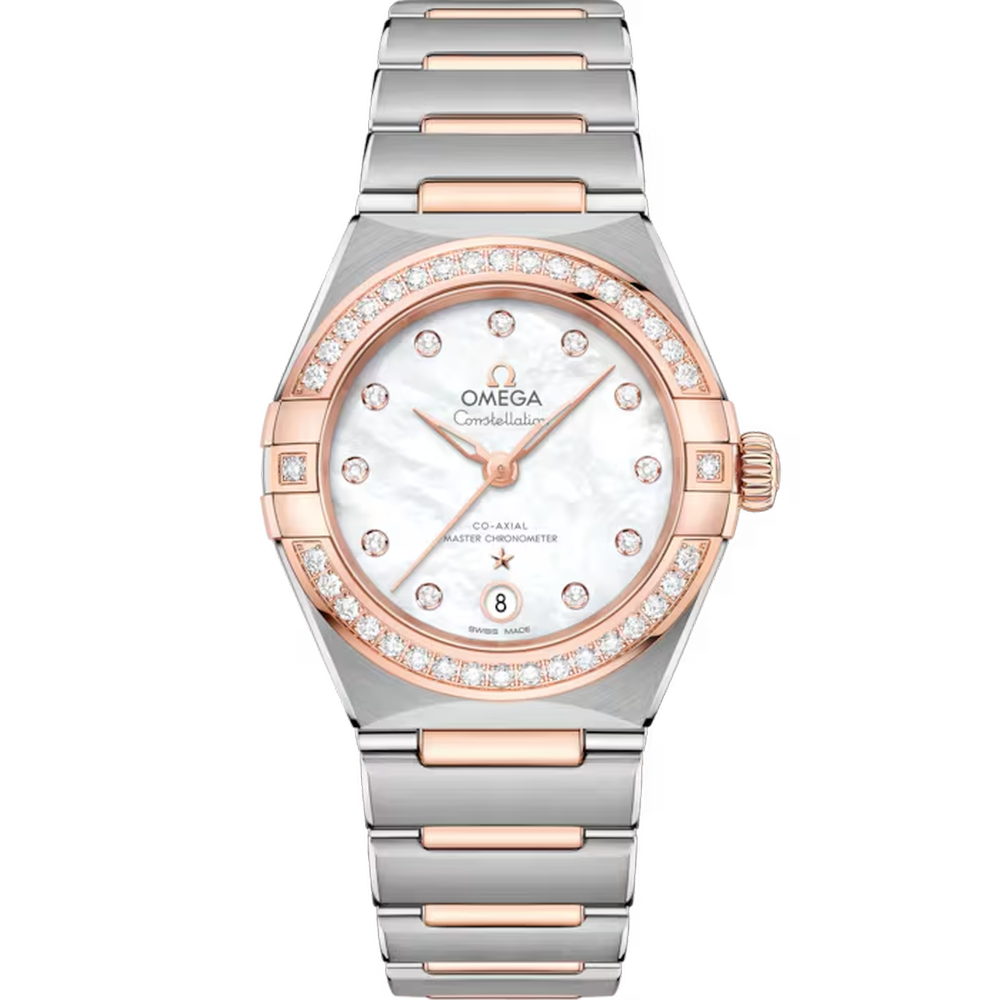 Omega Constellation White Dial Steel ‑ Sedna™ Gold Bracelet 29 mm 131.25.29.20.55.001