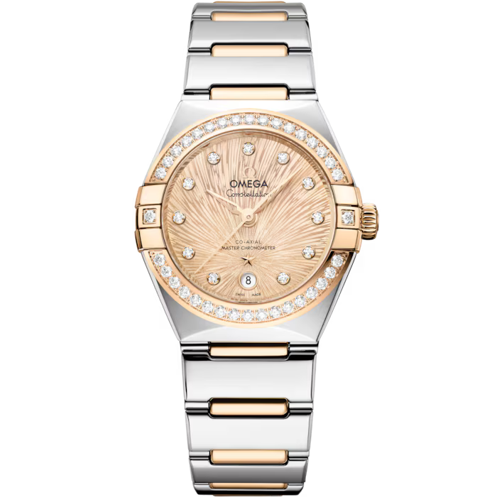 OMEGA Constellation Yellow Dial Steel ‑ Moonshine™ Gold Bracelet 29 mm 131.25.29.20.58.002