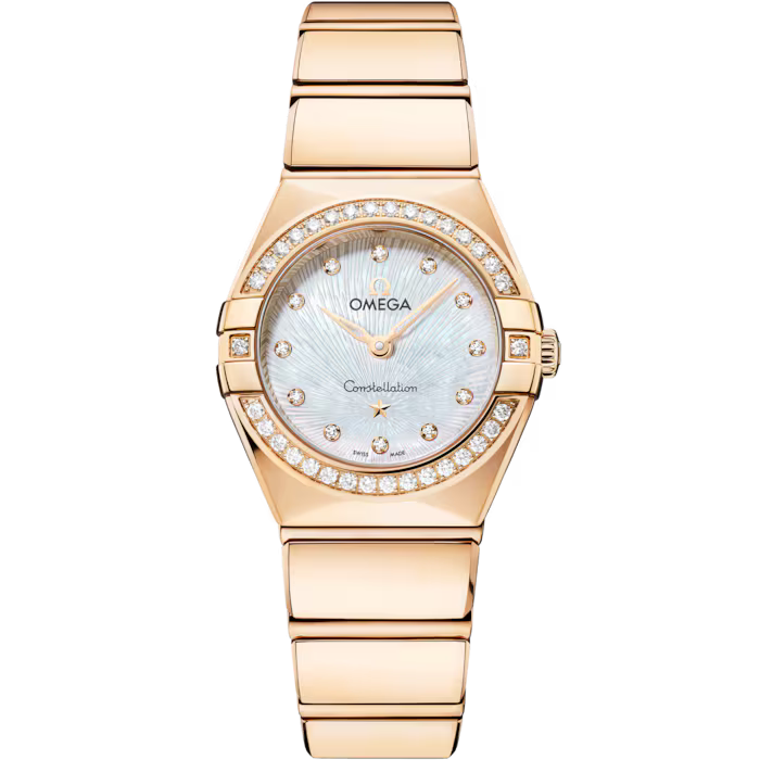 Omega Constellation White Dial Moonshine™ Gold Bracelet 25 mm 131.55.25.60.55.003