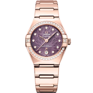 Omega Constellation Purple Dial Sedna™ Gold Bracelet 29 mm 131.55.29.20.60.001