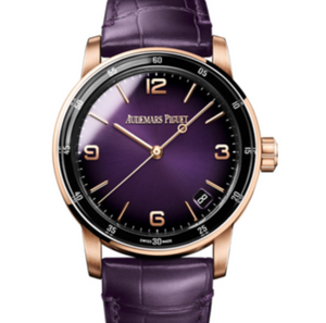 Audemars Piguet Code 11.59 41mm Smoked Lacquered Purple Rose Gold Dial Purple Strap 15210OR.OO.A616CR.01