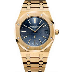 Audemars Piguet Royal Oak 37mm Blue Dial Yellow Gold Bracelet 15450BA.OO.1256BA.02