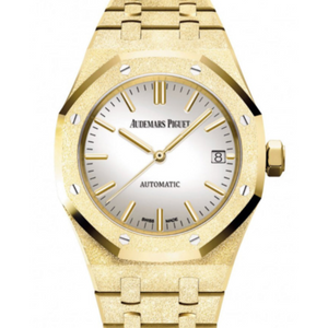 Audemars Piguet Royal Oak Selfwinding 37mm Frosted White Dial Yellow Gold Bracelet 15454BA.GG.1259BA.02