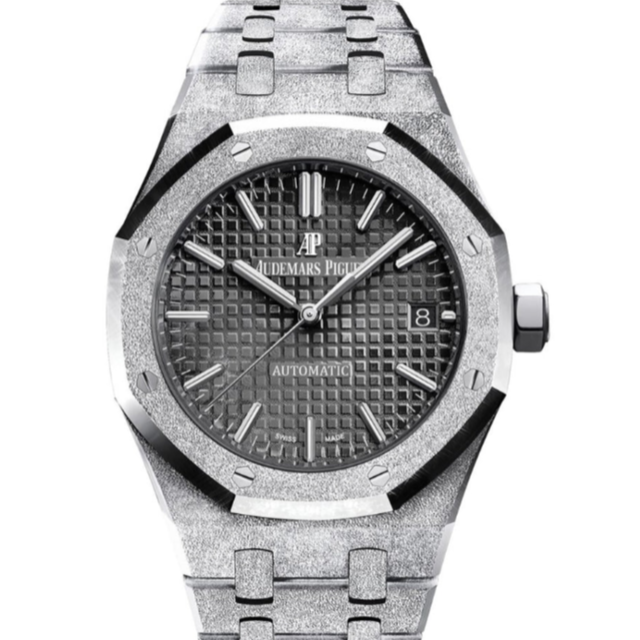 Audemars Piguet Royal Oak 37mm Black Dial Frosted White Gold Bracelet 15454BC.GG.1259BC.03 - WATCHXNYC