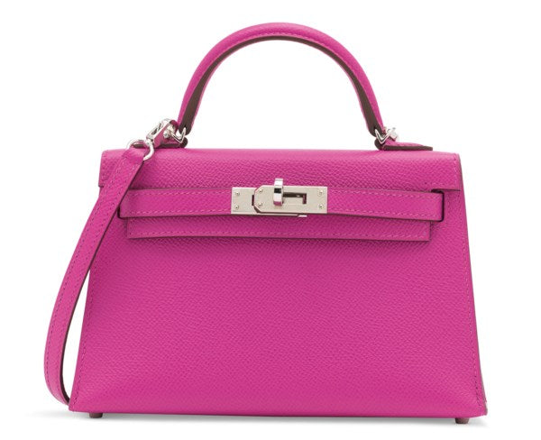 HERMES Mini Kelly 20 Chèvre Magnolia Palladium Hardware - WATCHXNYC