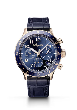 Breguet Type XX Chronographe Blue Dial 18K Rose Gold Blue Alligator Leather Strap 42 mm 2067 2067RK/Y9/9WU