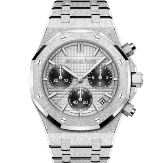 Audemars Piguet Royal Oak 41mm Grey Dial Frosted White Gold 26240BC.GG.1324BC.01 - WATCHXNYC