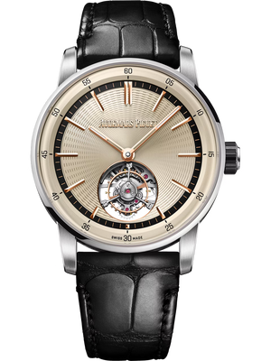 Audemars Piguet Code 11.59 Selfwinding Flying Tourbillon Beige Dial 18K White Gold Black Alligator Leather Strap 41 mm 26396NB.OO.D002CR.01