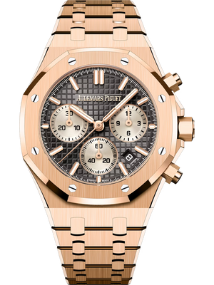 Audemars Piguet Royal Oak Selfwinding Chronograph Grey Dial 18K Pink Gold Bracelet 38 mm 26450OR.OO.1356OR.01-B