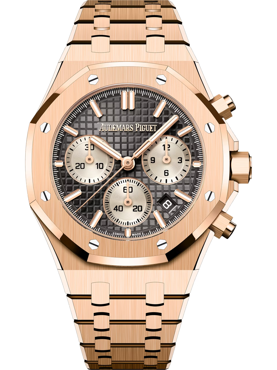 Audemars Piguet Royal Oak Selfwinding Chronograph Grey Dial 18K Pink Gold Bracelet 38 mm 26450OR.OO.1356OR.01-B - WATCHXNYC