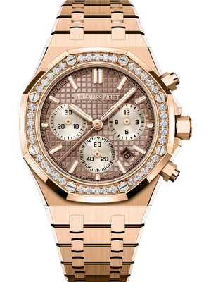 Audemars Piguet Royal Oak Selfwinding Chronograph Sand Dial 18K Pink Gold Bracelet 38 mm 26450OR.ZZ.1356OR.01-B