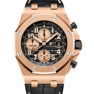 Audemars Piguet Royal Oak Offshore 42mm Black Dial Rose Gold Strap 26470OR.OO.A002CR.02