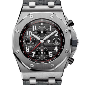 Audemars Piguet Royal Oak Offshore 42mm Vampire Black Dial Stainless Steel Leather Strap 26470ST.OO.A101CR.01