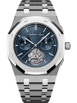Audemars Piguet Royal Oak Extra-Thin Selfwinding Flying Tourbillon Chronograph RD#5 Blue Dial Titanium Bracelet 39 mm 26545XT.OO.1240XT.01