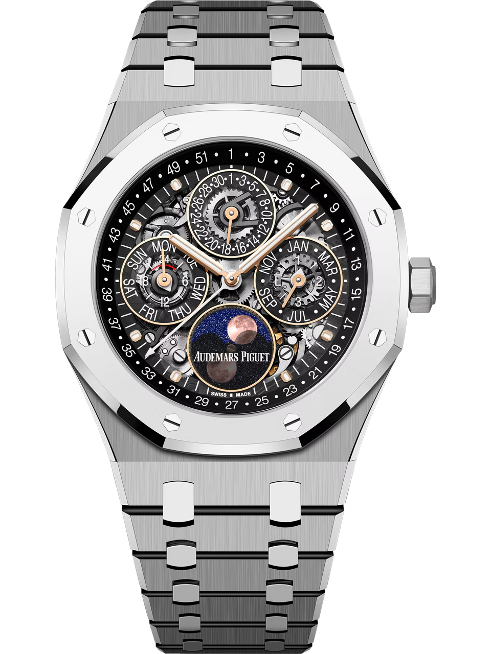 Audemars Piguet Royal Oak Selfwinding Perpetual Calendar Sapphire Dial Titanium Bracelet 41 mm 26685XT.OO.1320XT.01 - WATCHXNYC