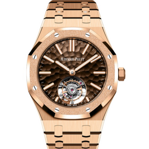 Audemars Piguet Royal Oak 41mm Brown Dimpled Dial Rose Gold Bracelet 26730OR.GG.1320OR.01
