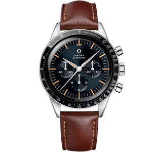 Omega Speedmaster First OMEGA in Space Blue Dial Steel Brown Calf Leather Strap 39.7 mm 310.32.40.50.06.002