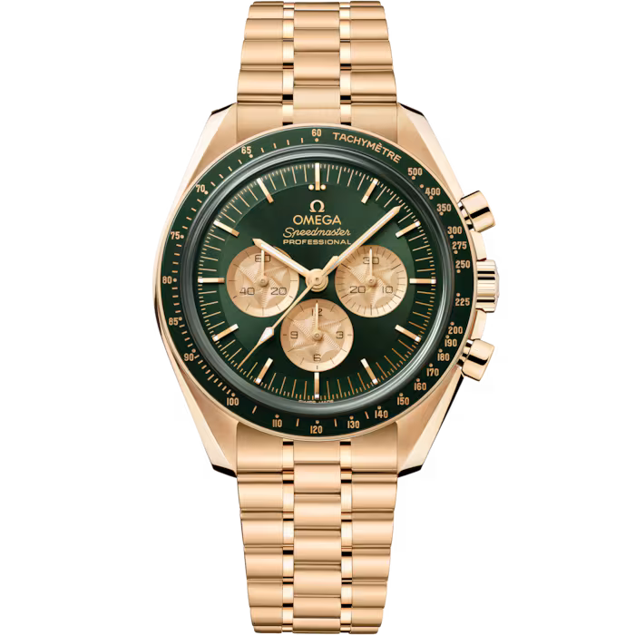 OMEGA Speedmaster Moonwatch Professional Green Dial Moonshine™ Gold Bracelet 42 mm 310.60.42.50.10.002