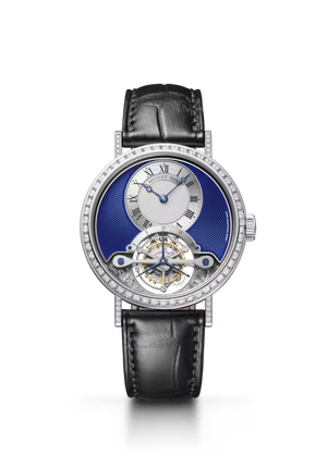 Breguet Classique Tourbillon 3358 Blue Dial 18K White Gold Black Alligator Leather Strap 35 mm 3358BB/2Y/986 DD0D