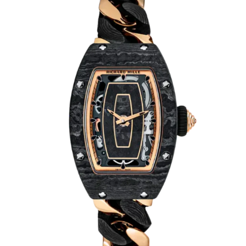 Richard Mille RM07-01 Automatic Winding Carbon TPT / Rose Gold Bracelet