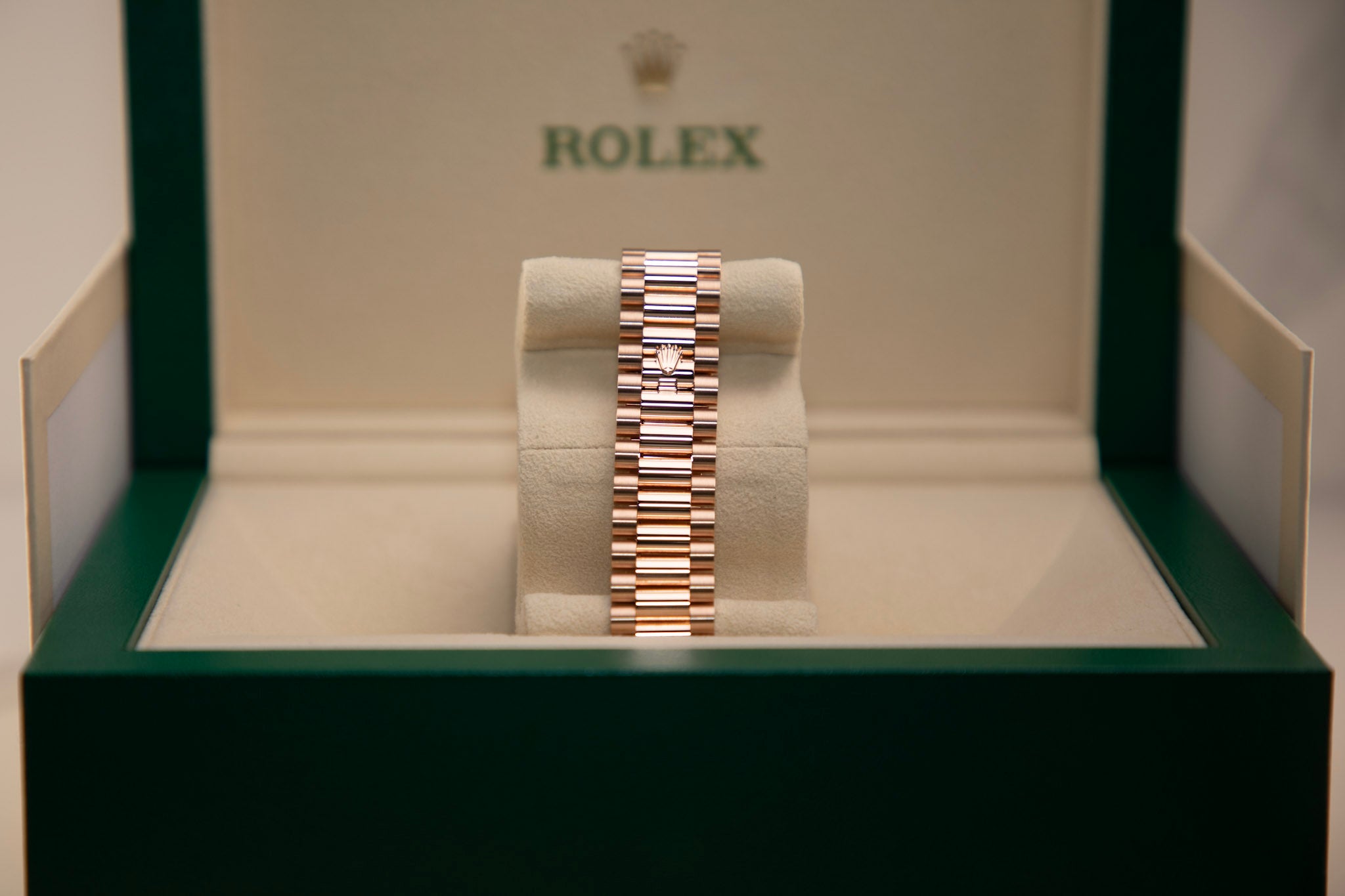 Rolex Oyster 40 mm Chocolate Dial 18 kt Everose Gold President, Semi-C