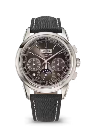 Patek Phillippe Grand Complications 41 mm Charcoal Gray Dial Platinum Fabric Strap 5270P-015