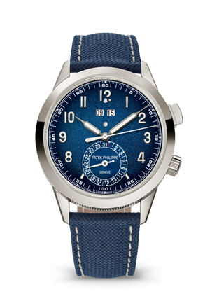 Patek Phillippe 24-Hour Alarm Grand Complications navy Blue Dial Blue Fabric Strap 41mm 5322G-001