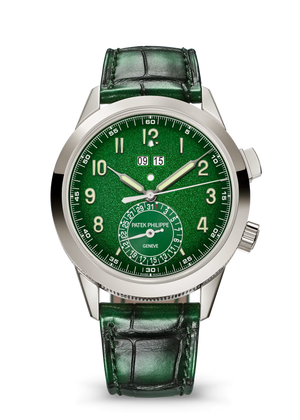 Patek Phillippe 24-Hour Alarm Grand Complications Green Dial White gold Leather Strap 41mm 5322G-010