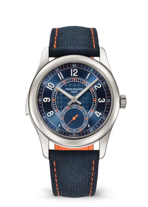 Patek Phillippe Grand Complications Navy Blue Dial White gold Fabric Strap 38mm 7047G-001