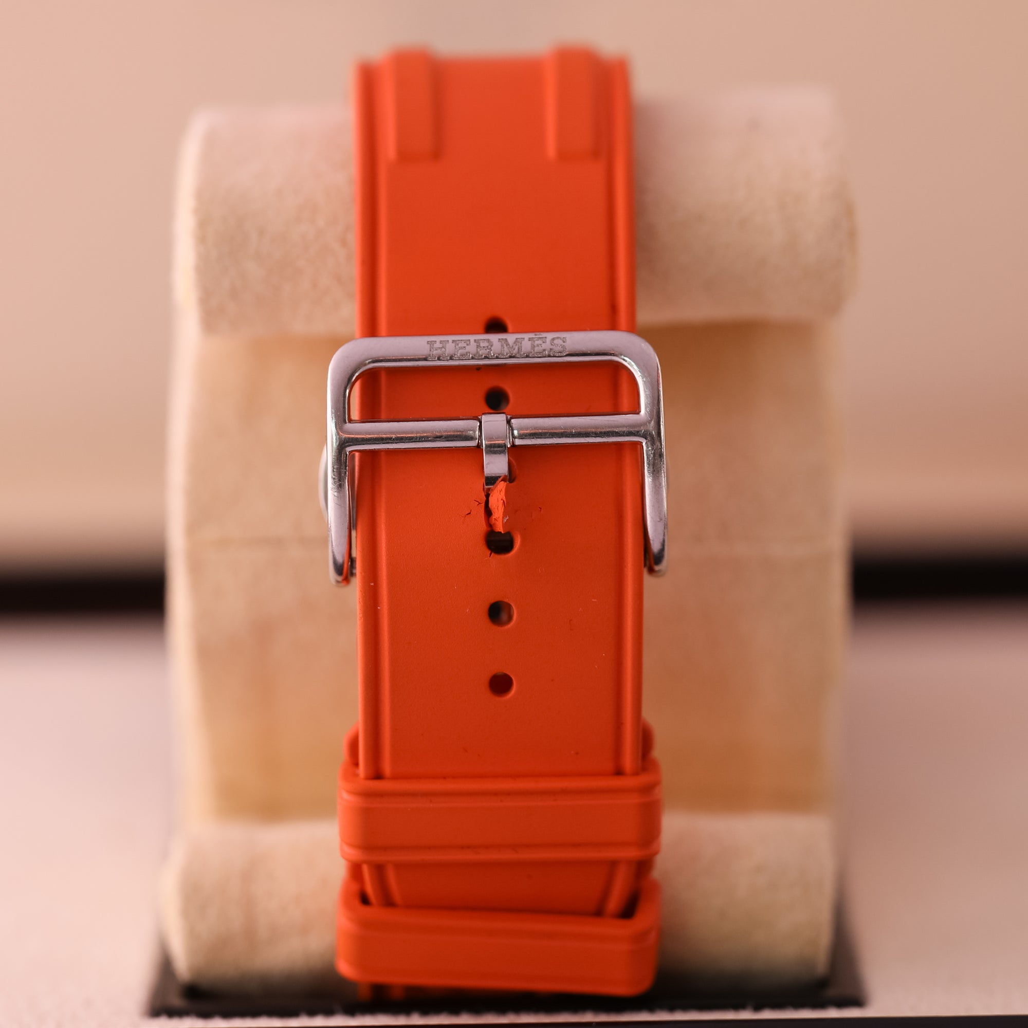 Hermes Clipper Diver Chronograph Grey Automatic Winding 42mm Orange Rubber Bracelet CP.2941 - WATCHXNYC