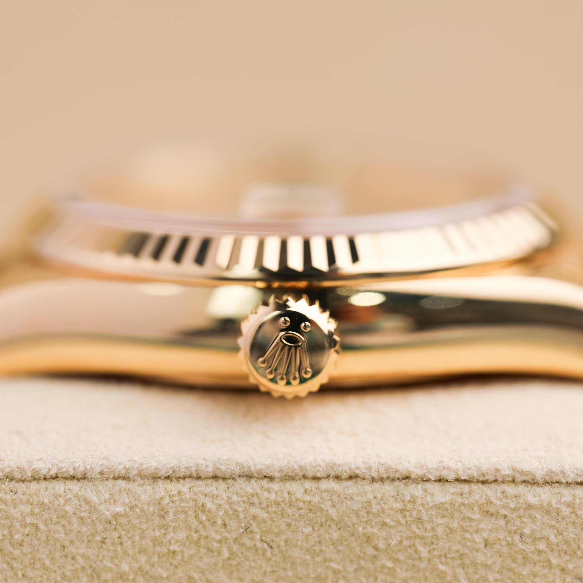 Rolex Day-Date 36 36 mm Champagne-Colour Dial 18k Yellow Gold President Bracelet 128238-0045 - WATCHXNYC