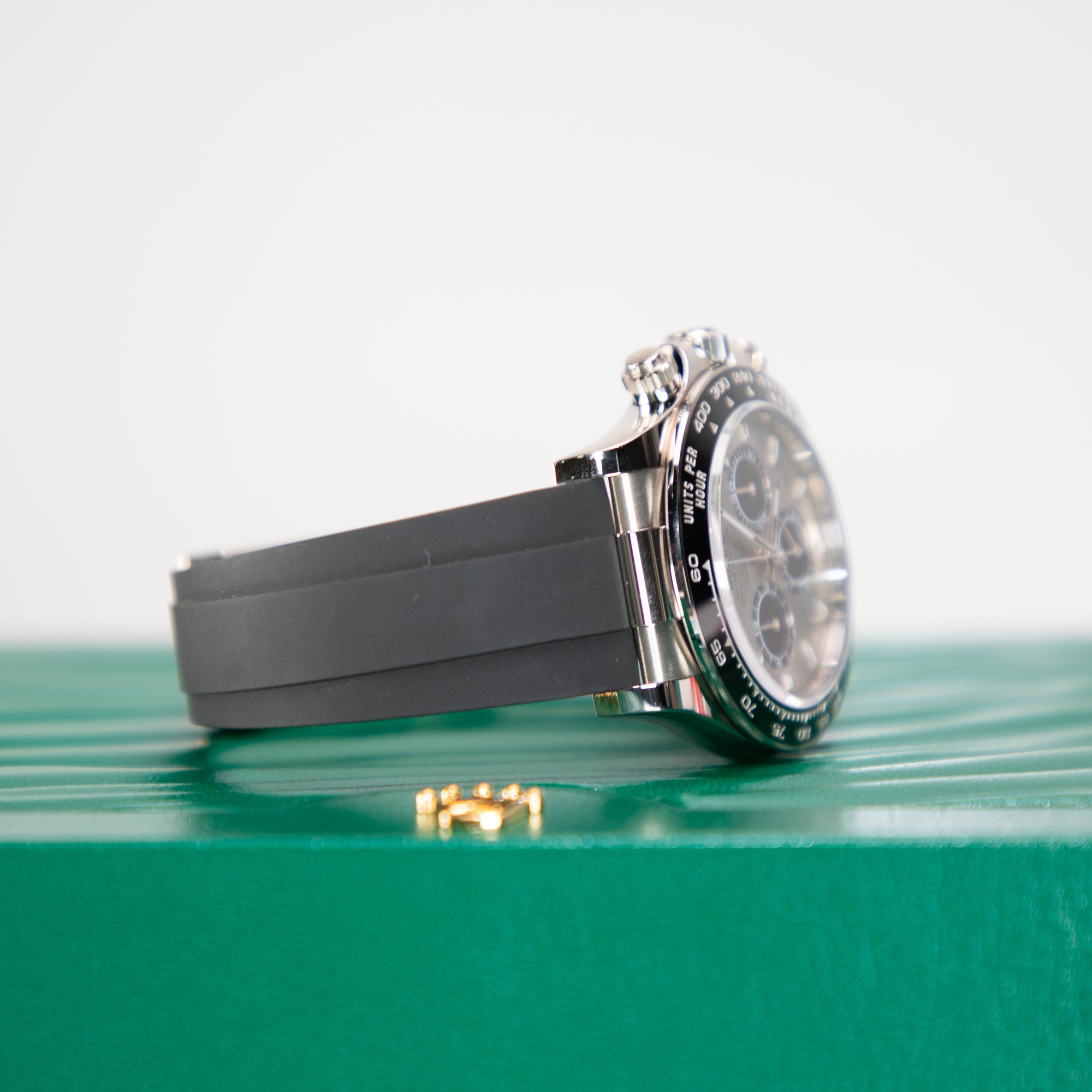 Rolex Cosmograph Daytona 40 mm Steel and Bright Black  Dial 18 kt White Gold Oysterflex Bracelet 126519ln-0006