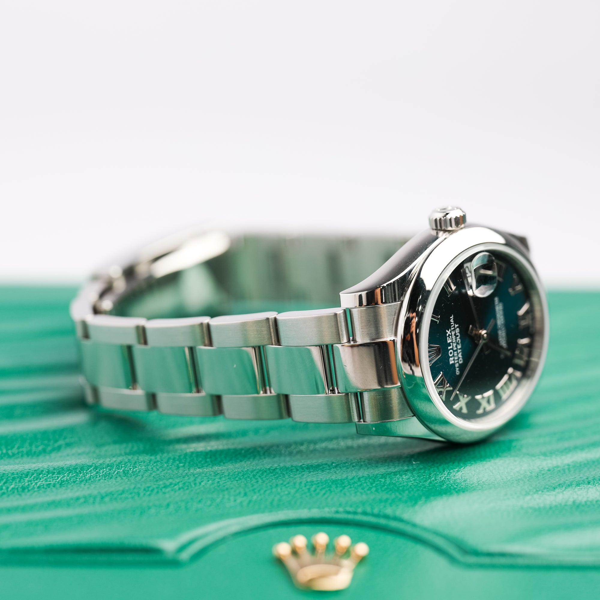 ROLEX DATEJUST 31 MM BRIGHT BLUE DIAL OYSTERSTEEL OYSTER BRACELET 278240 - WATCHXNYC