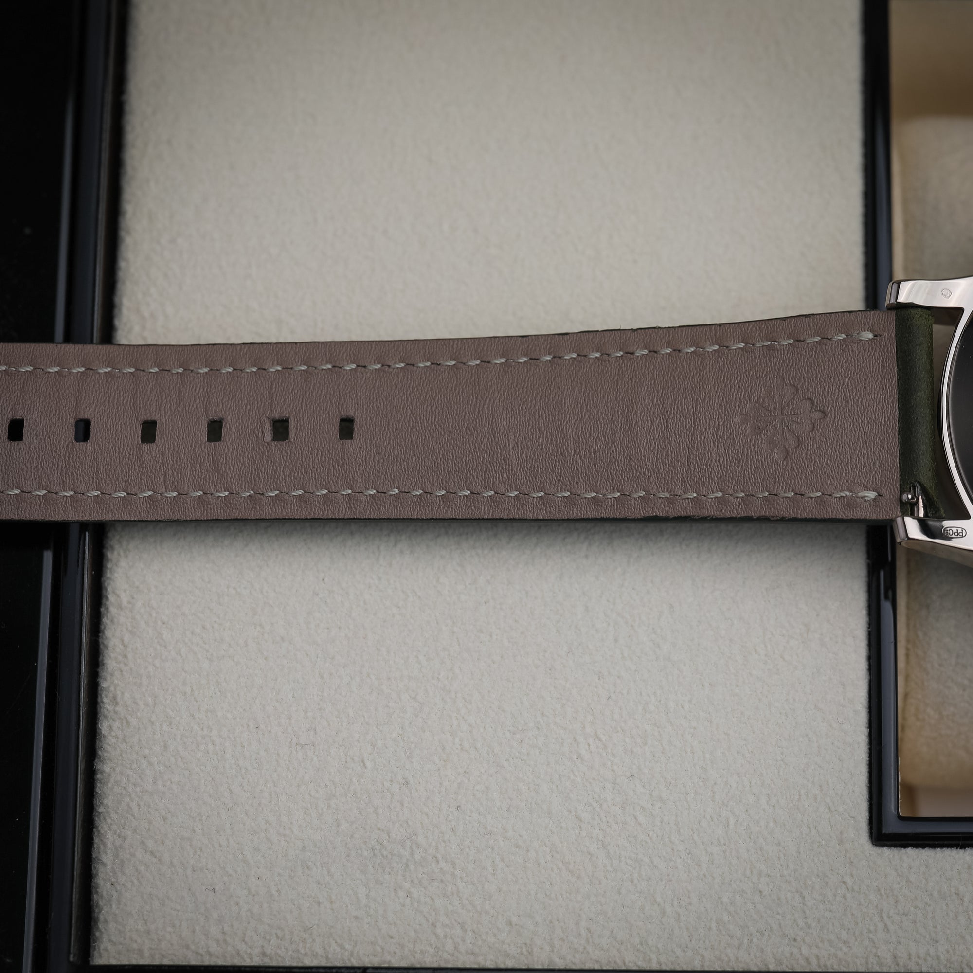 Patek Philippe Complications Calatrava Green Dial White Gold Case Green Strap 42 mm 5924G-010 - WATCHXNYC