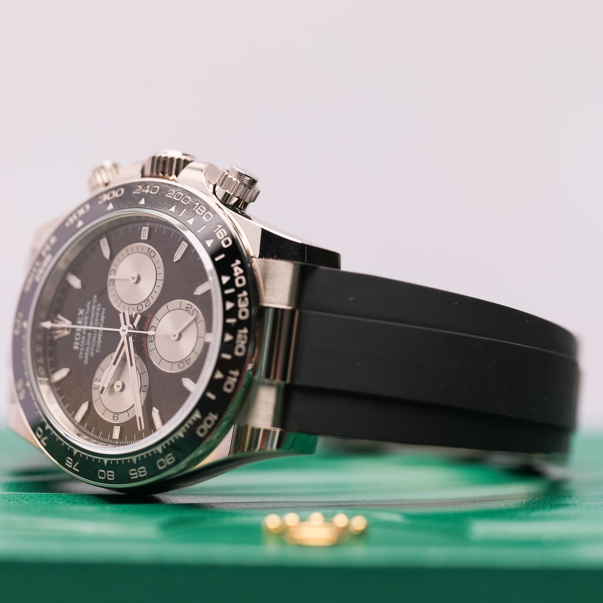 Rolex Cosmograph Daytona 40 mm Bright Black and Steel  Dial 18 kt White Gold Oysterflex Bracelet 126519ln-0002 - WATCHXNYC