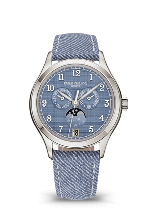 Patek Philippe Complications Blue Dial White Gold Leather Strap 38 mm 4946G-001