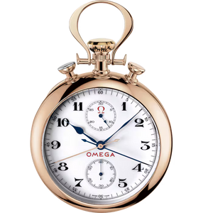 Omega Specialities Olympic Pocket Watch 1932 White Dial Red Gold 70 mm 5108.20.00