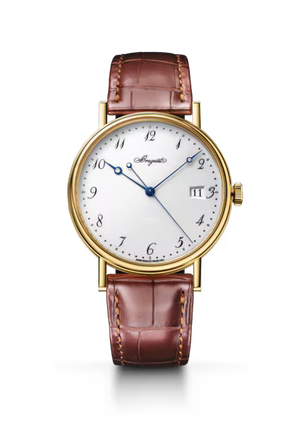 Breguet Classique 5177 White Dial 18K Yellow Gold Brown Alligator Leather Strap 38 mm 5177BA/29/9V6