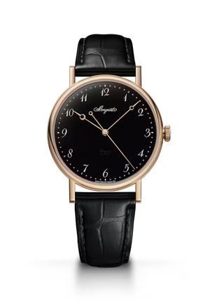 Breguet Classique 5177 Black Dial 18K Rose Gold Black Alligator Leather Strap 38 mm 5177BR/2N/9V602