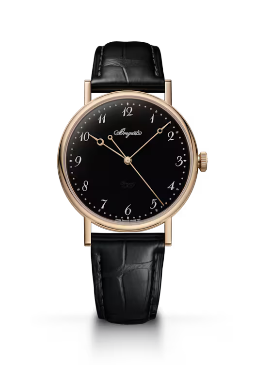 Breguet Classique 5177 Black Dial 18K Rose Gold Black Alligator Leather Strap 38 mm 5177BR/2N/9V602