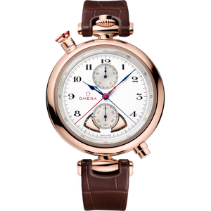 Specialities Olympic OMEGA 1932 Chrono Chime White Dial Sedna™ Gold Brown Leather Strap 45 mm 522.53.45.52.04.001