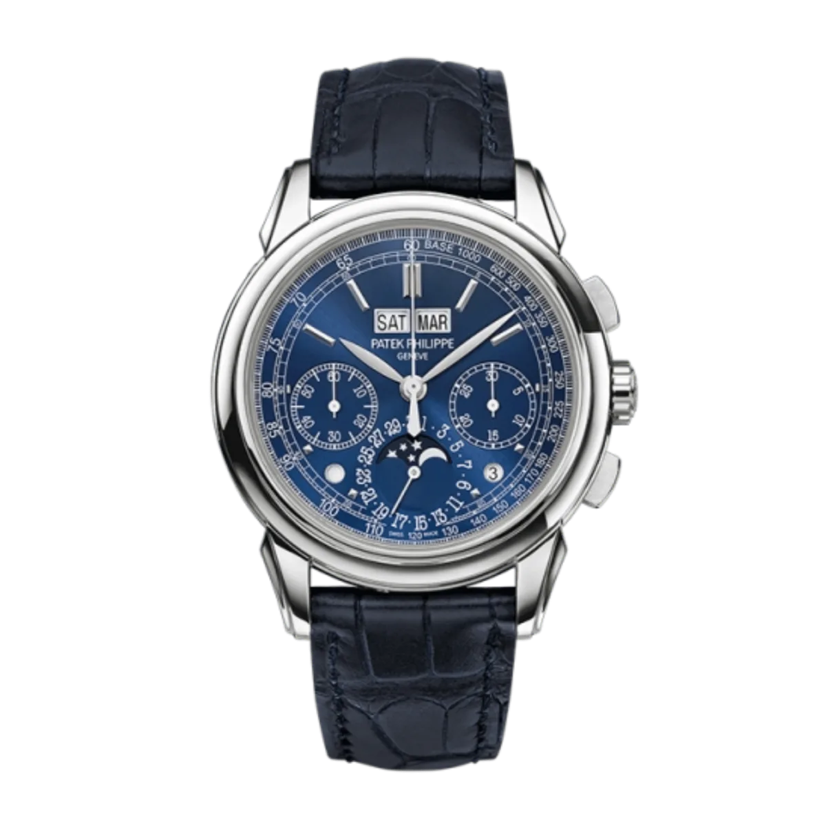 Patek Philippe 5270G-019 Perpetual Calendar Grand Complications 41mm Blue Dial White Gold - WATCHXNYC