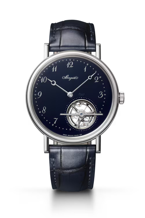 Breguet Classique Tourbillon Extra-Plat 5367 Blue Dial Platinum Blue Alligator Leather Strap 41 mm 5367PT/2Y/9WU