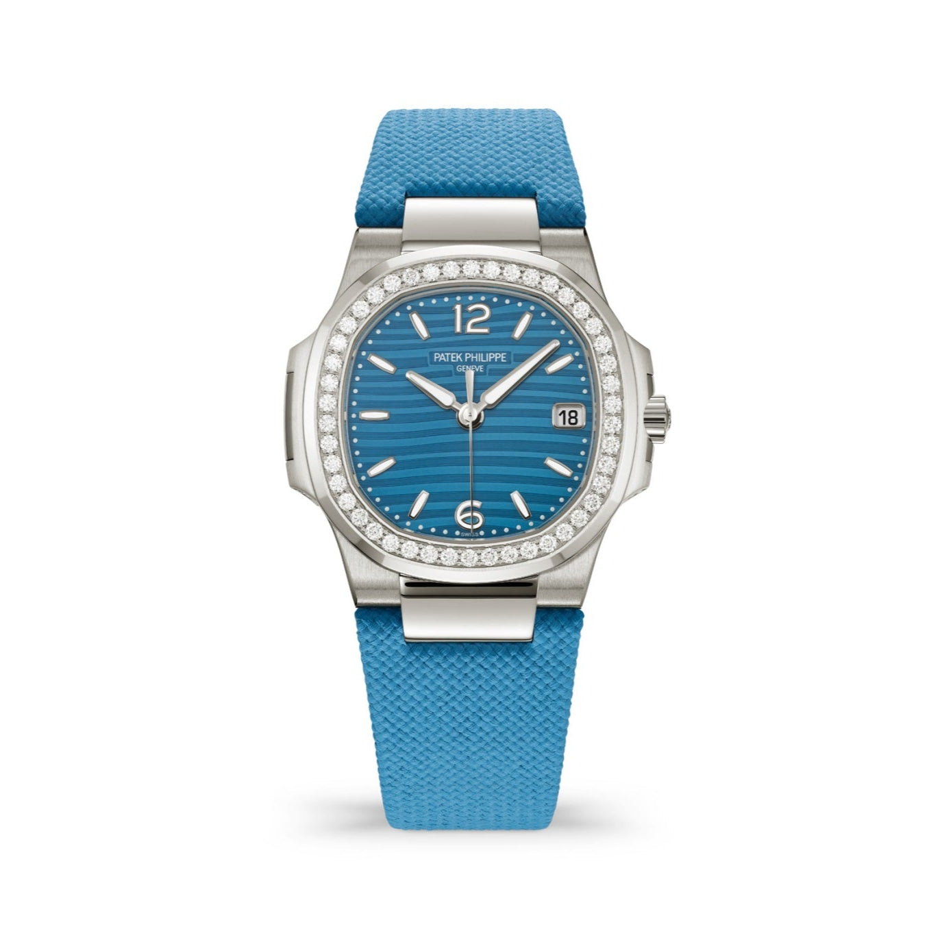Patek Philippe Aquanaut 42,2 mm Esfera verde caqui Correa de caucho en oro blanco de 18 quilates 5168G-010