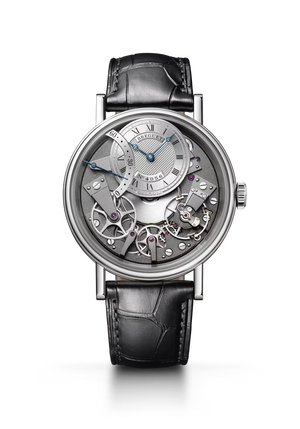 Breguet Tradition Seconde Rétrograde 7097 Silver Dial 18K White Gold Black Alligator Leather Strap 40 mm 7097BB/G1/9WU