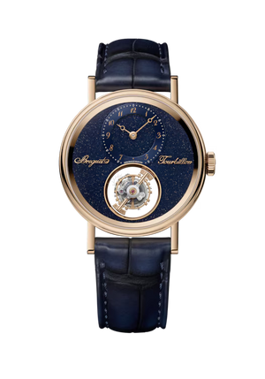 Breguet Classique Tourbillon Sidéral 7255 Blue Dial 18K Breguet Gold Blue Alligator Leather Strap 38 mm 7255BH/2Y/9VU