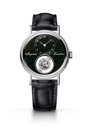 Breguet Classique Tourbillon Sidéral 7255 Black Dial Platinum Black Alligator Leather Strap 38 mm 7255PT/2N/9VU