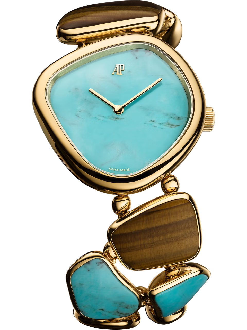 Audemars Piguet Établisseurs Galets Blue Dial Yellow Gold Bracelet 31mm 75220BA.OO.7522BA.01 - WATCHXNYC